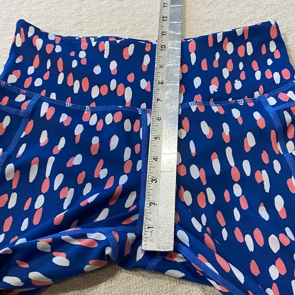 Zyia Cropped Cargo Leggings Tights Colourful Blue Pink - Picture 11 of 12